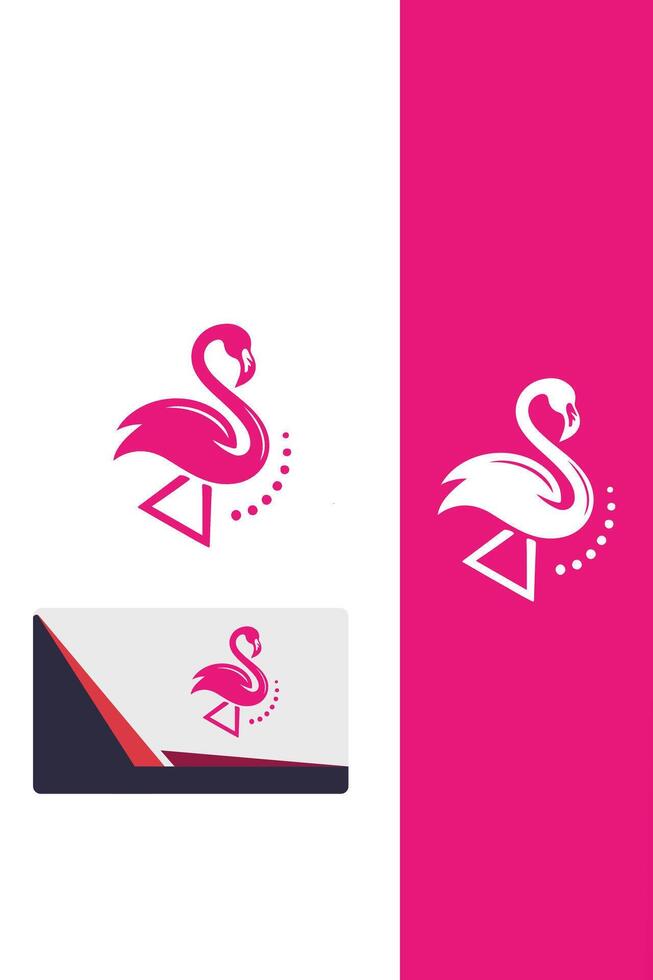 The Pink Flamingo Logo vector