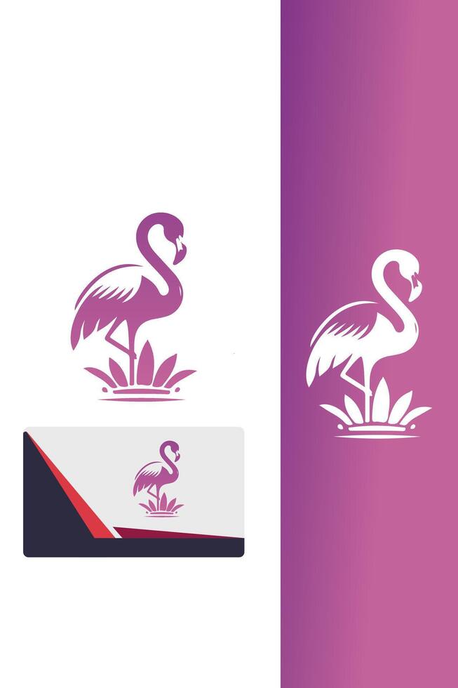 Flamingo Groove Logo Design vector