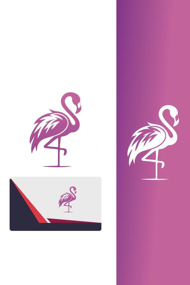 Pink Flamingo Logo vector