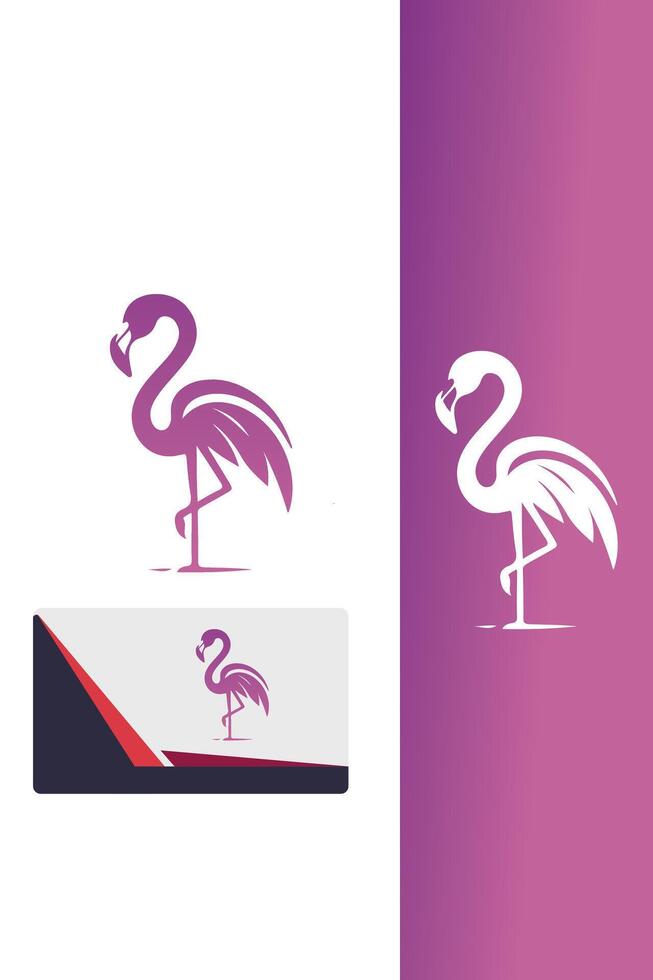 The Flamingo Nest Logo Design vector
