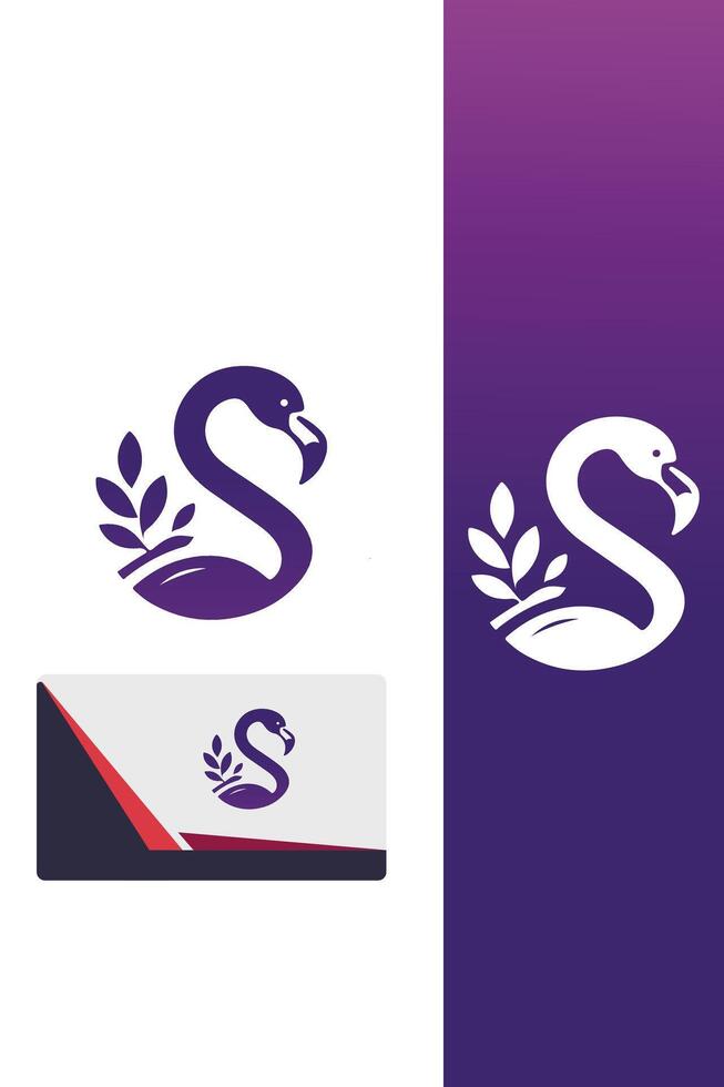 Flamingo Vibes Logo Design vector
