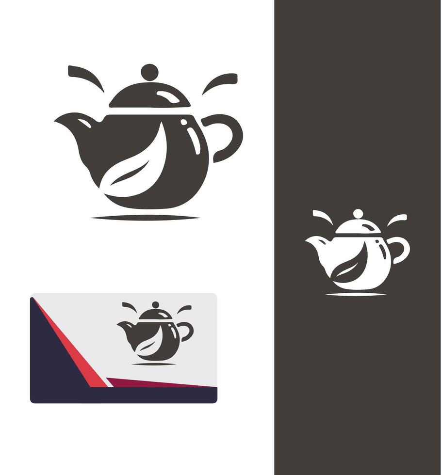 The Steaming Teapot Logo Design vector