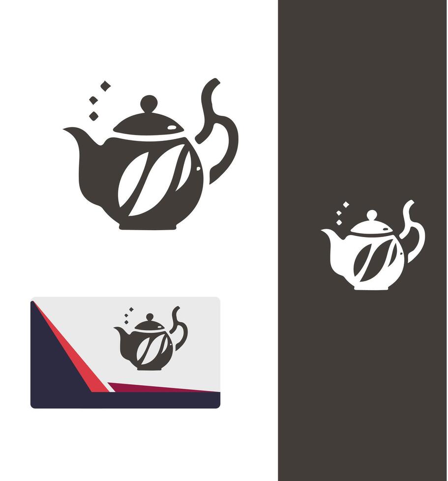 The Steeped Sip Teapot Logo Design vector