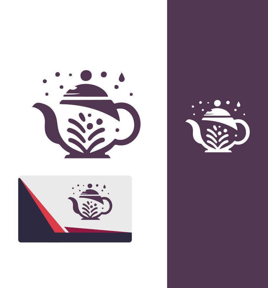 Cozy Sips Teapot Logo vector