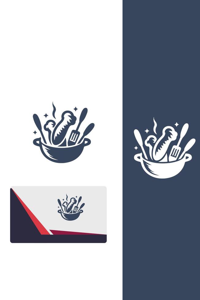 Crispy Bites Co Fry Cooking logo vector