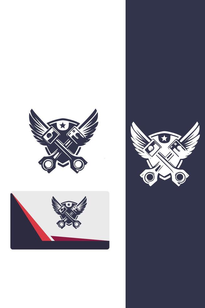 Wings of Velocity Piston Wings logo vector