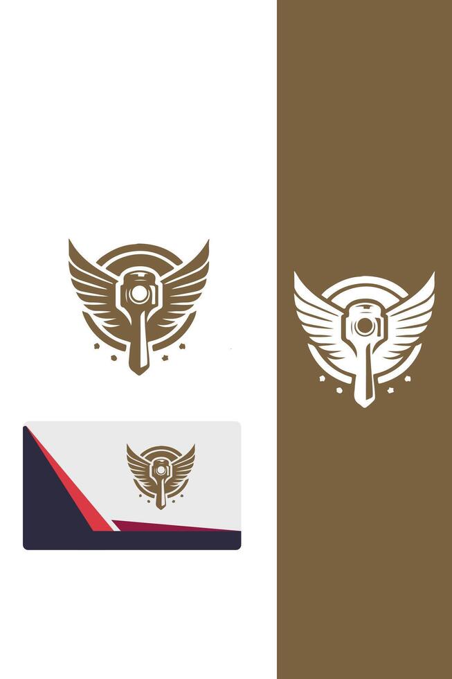 Wing Drive Pistons Piston Wings logo vector