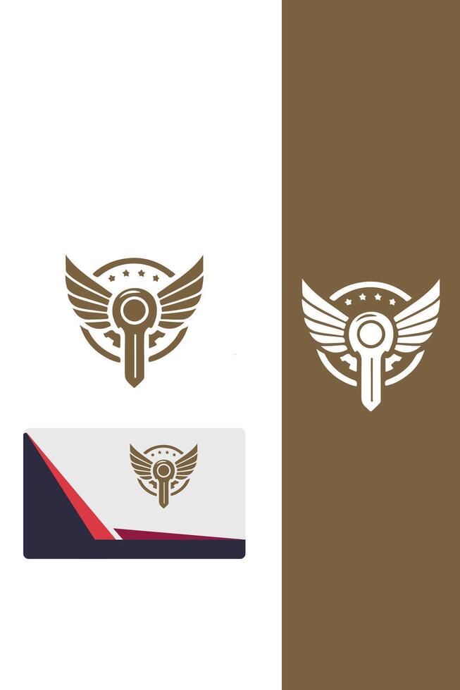 Flying Piston Forge Piston Wings logo vector
