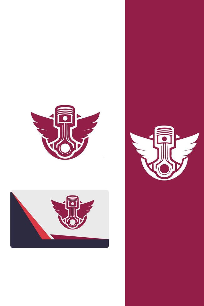 Piston Pilot Piston Wings logo vector