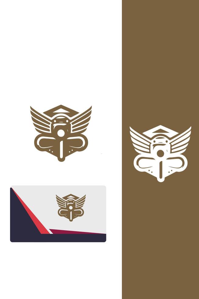 Jet Piston Co Piston Wings logo vector