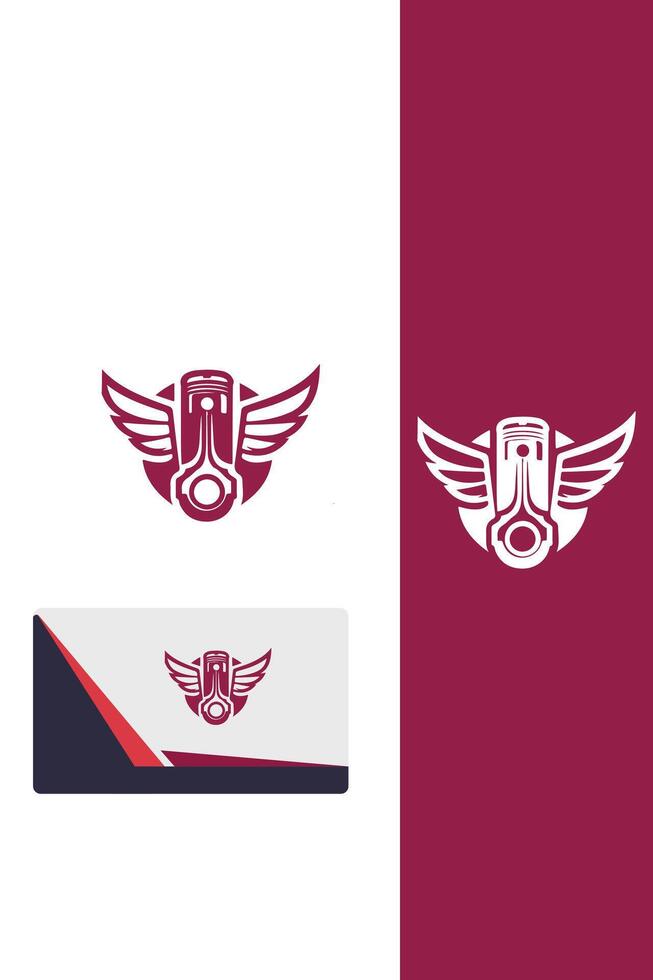 Wings of Power Piston Wings logo vector