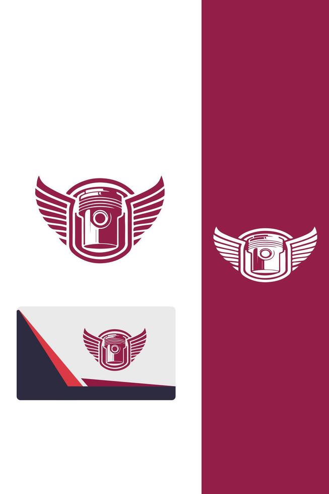 Throttle Wings Piston Wings logo vector