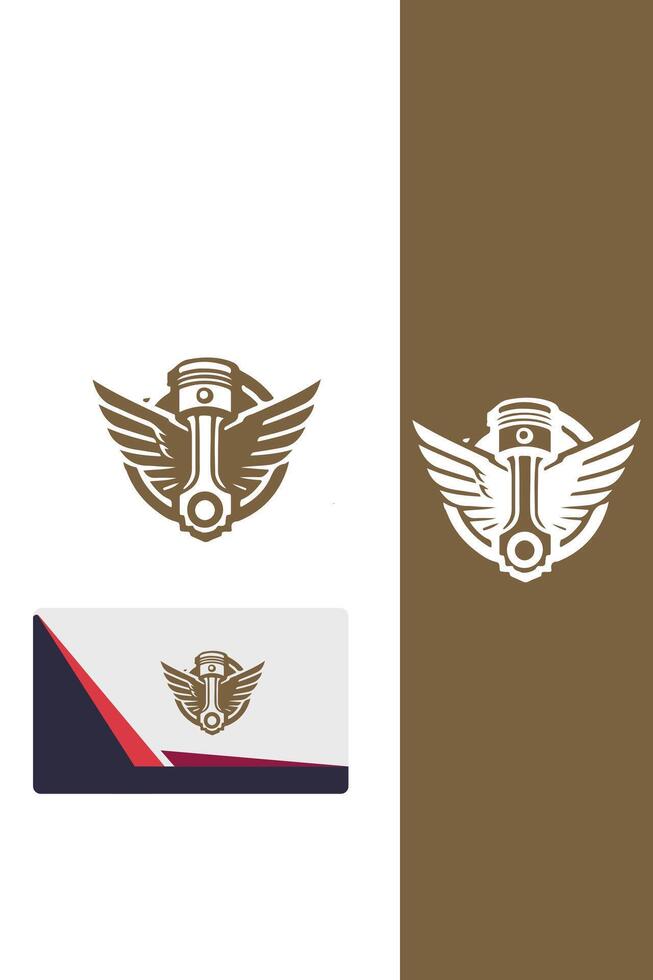Rotor Piston Piston Wings logo vector