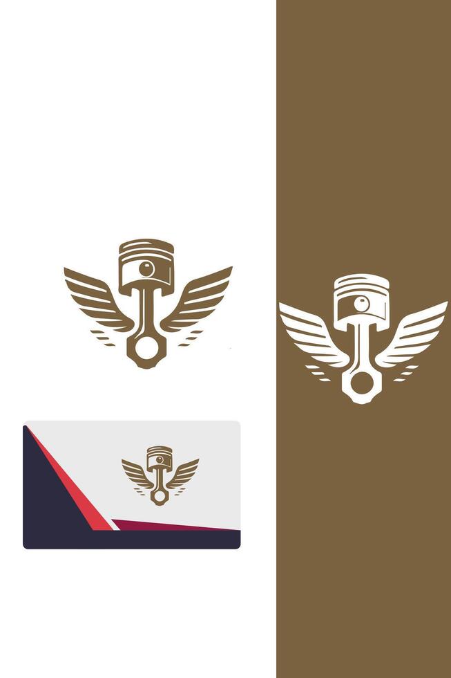 Piston Flight Co Piston Wings logo vector