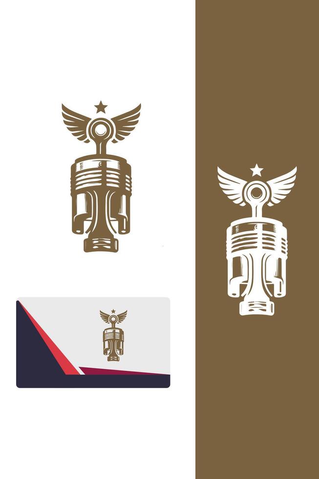Velocity Pistons Piston Wings logo vector