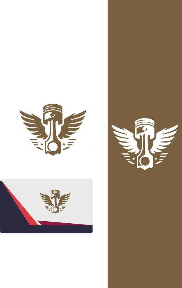 Mach Wings Piston Wings logo vector