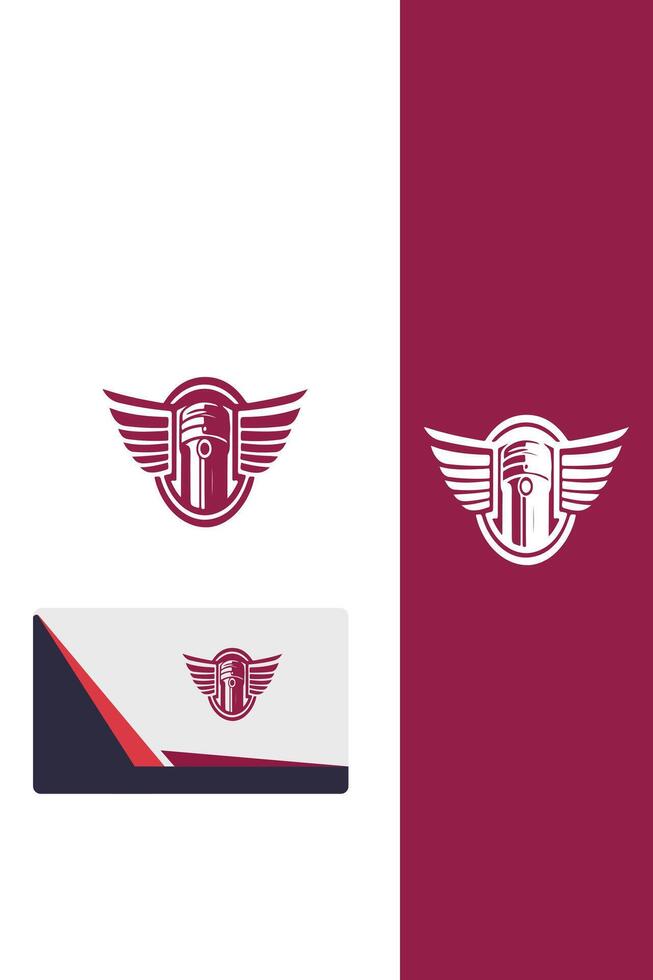 Fly Piston Piston Wings logo vector