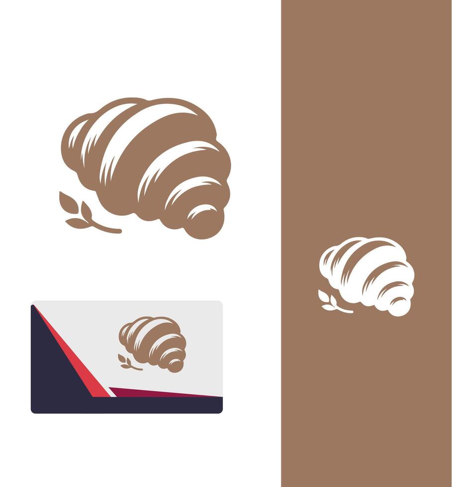 Croissant Nest croissant logo vector