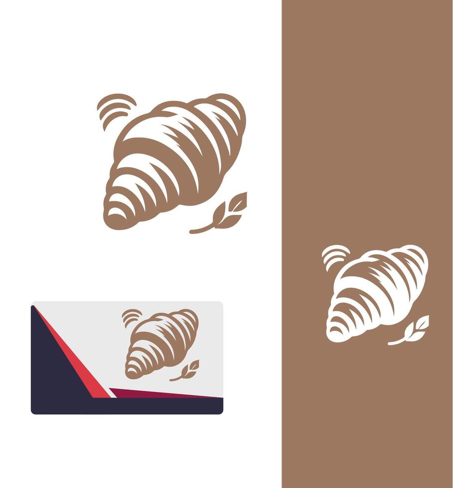 Flake Butter croissant vector