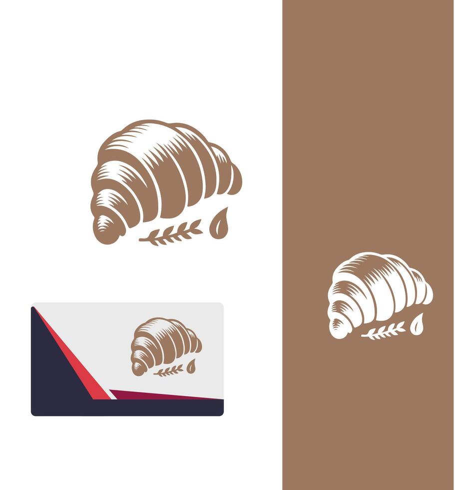 The Croissant Lab croissant logo vector