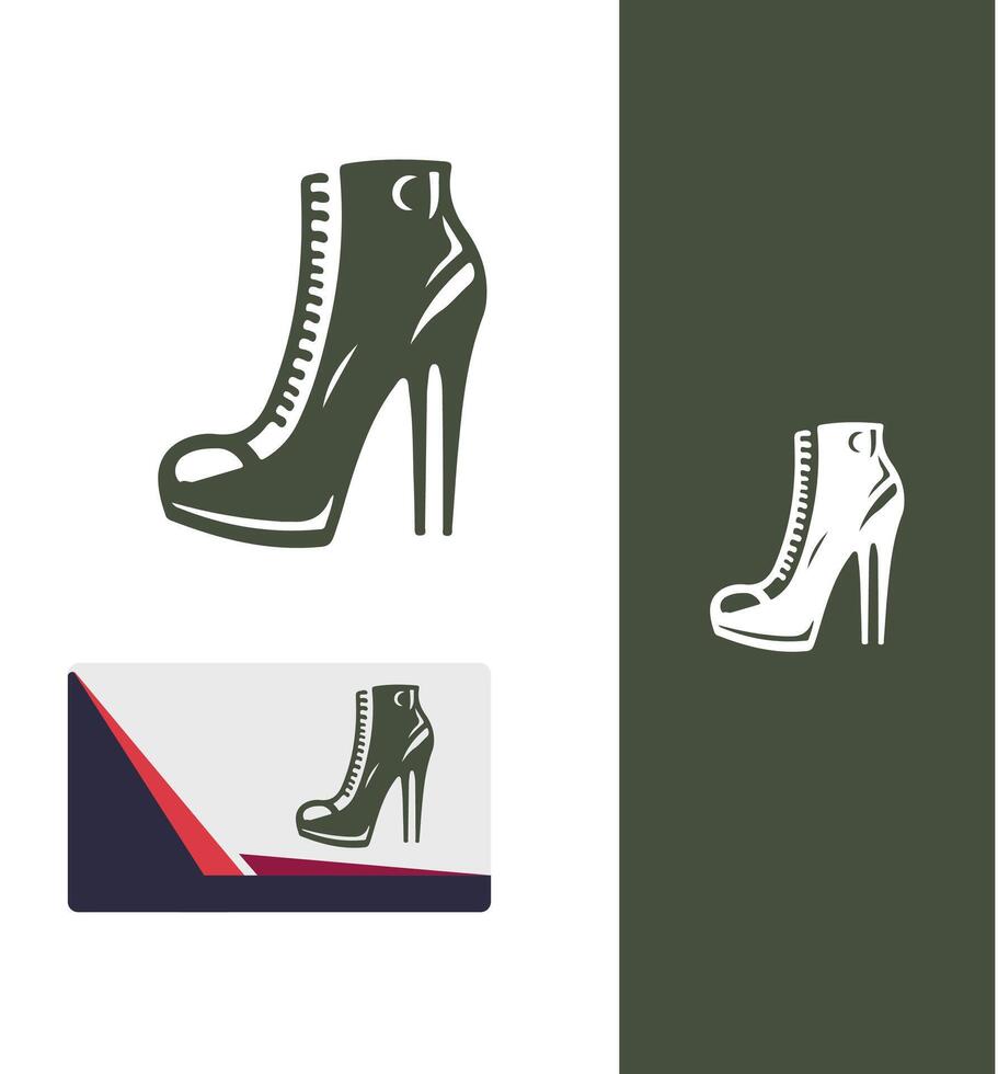 Shimmer Steps Heels Logo vector