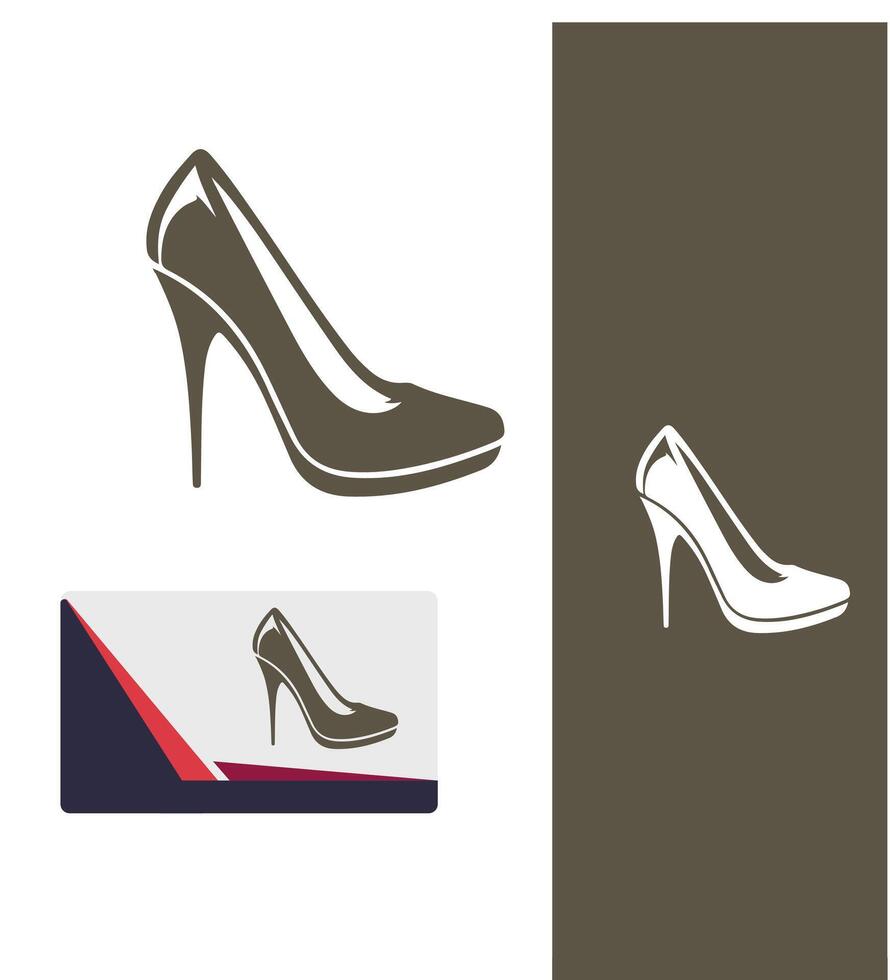 Red Carpet Steps Heels Logo vector