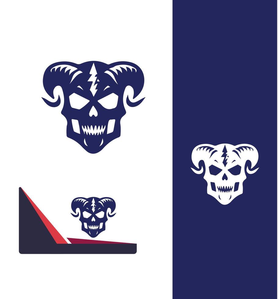 The Skull Hunter skull logo vector