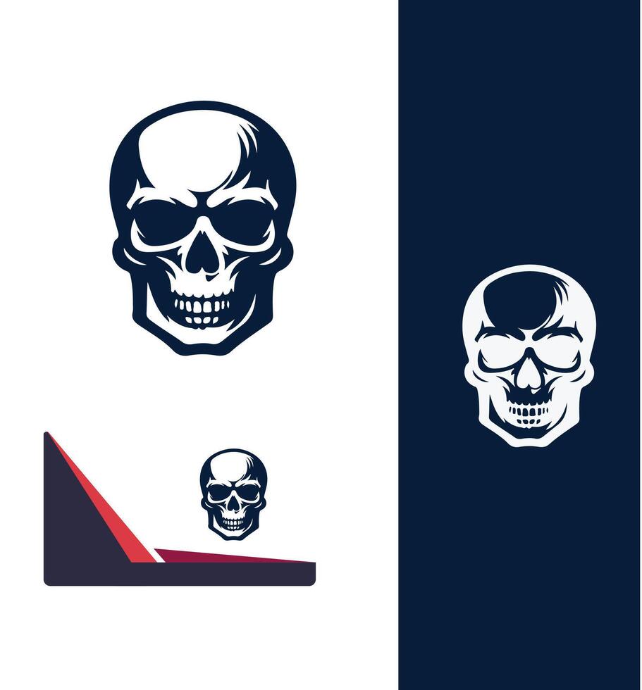Skull Battle skull logo vector
