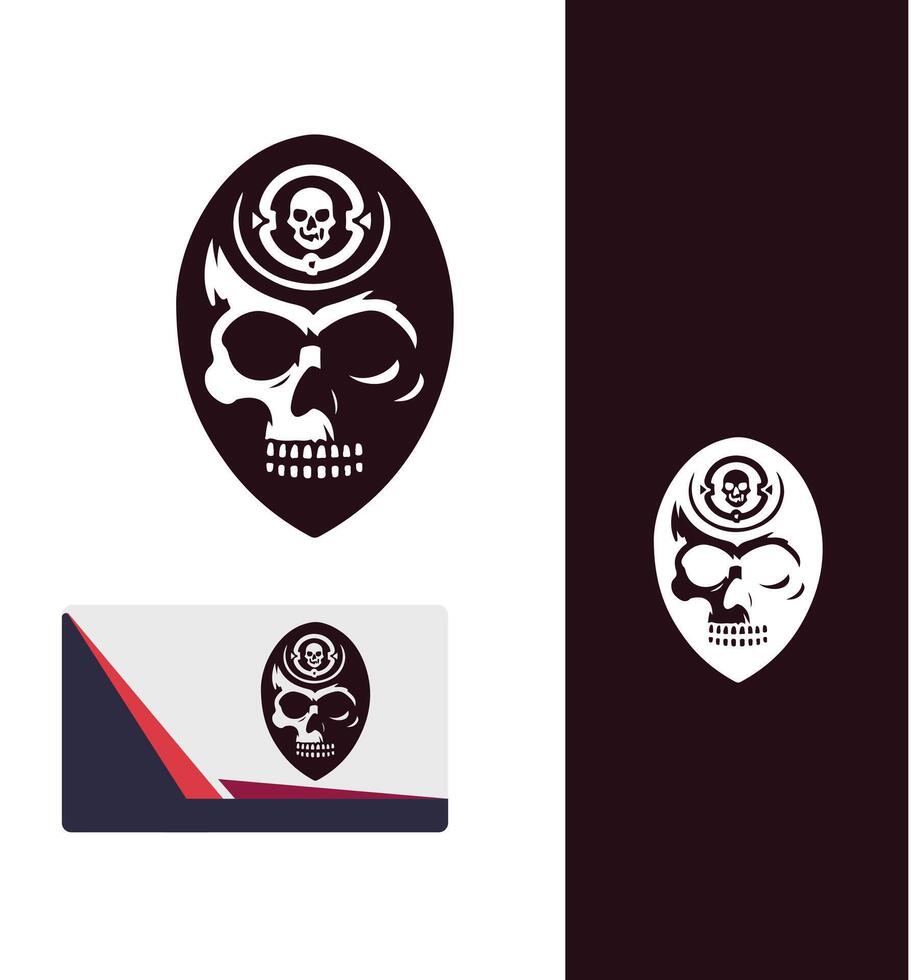 Skull Legacy skull logo design vector