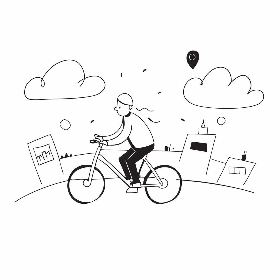 Candid Plus Size Model Riding a Bike concept as A candid shot of a plus size model riding a bicycle through a city or park The scene highlights the models active lifestyle and con pure vector