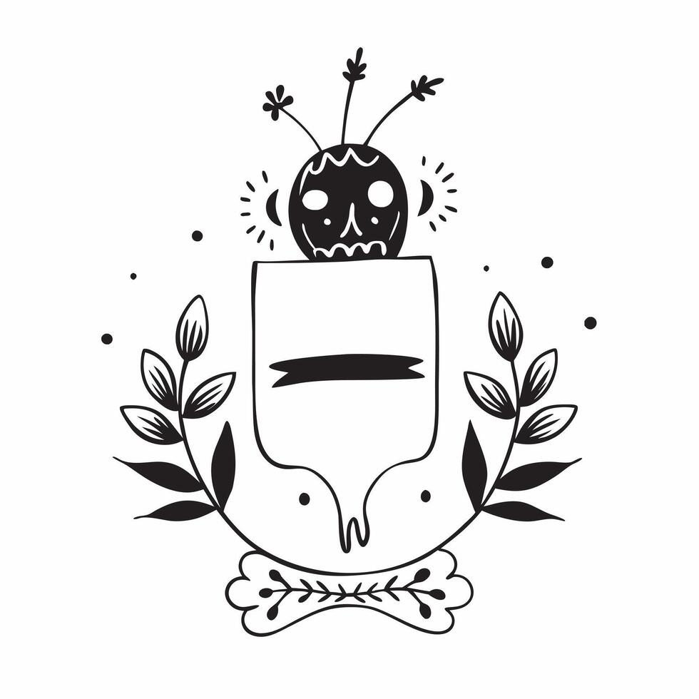 Cempas chil Flower and Sugar Skull Border with Copy Space concept as A border frame featuring a cempas chil flower on the left and a sugar skull on the right with ample space for t pure vector