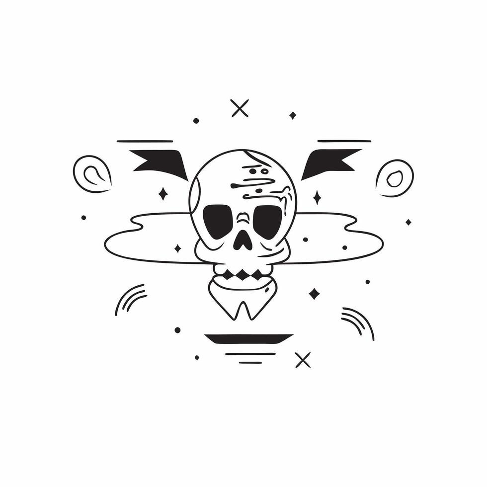 Glowing Calavera Skull in Abstract Digital Light concept as A vibrant digital artwork featuring a glowing calavera skull surrounded by swirling neon lights and abstract patterns re pure vector