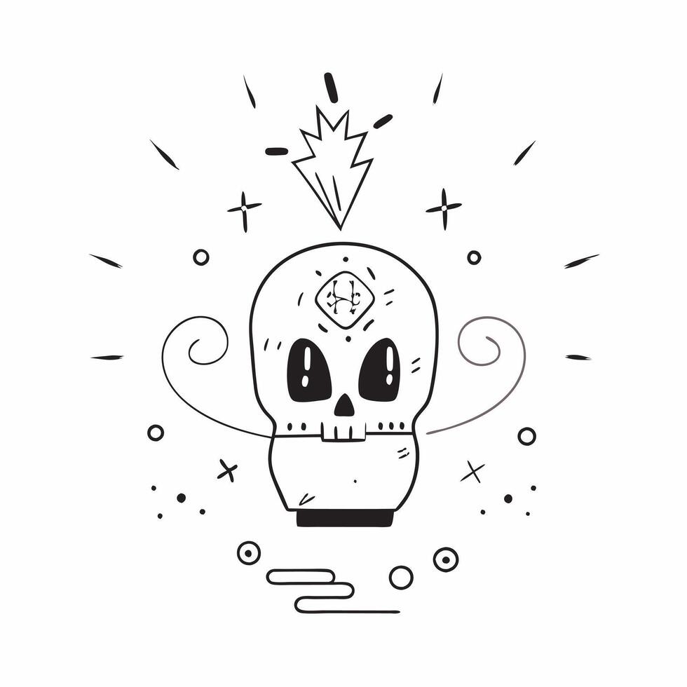 Glowing Sugar Skull with Neon Patterns concept as A digital artwork showcasing a glowing sugar skull with intricate neon patterns swirling around it set against an abstract digital pure vector