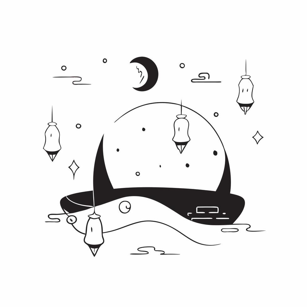 Abstract Digital Moonlit River concept as An abstract digital art depiction of a glowing river under the full moon during the Mid Autumn Festival with soft luminous waves and float Cleans Set 3 vector