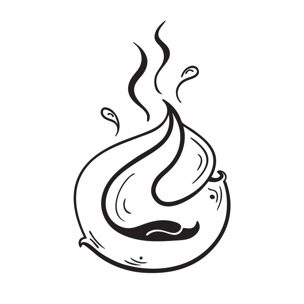 Abstract steam lines forming a tea leaf with Steamy Relaxing text concept as A calming illustration featuring abstract steam lines forming the shape of a tea leaf with the Cleans vector
