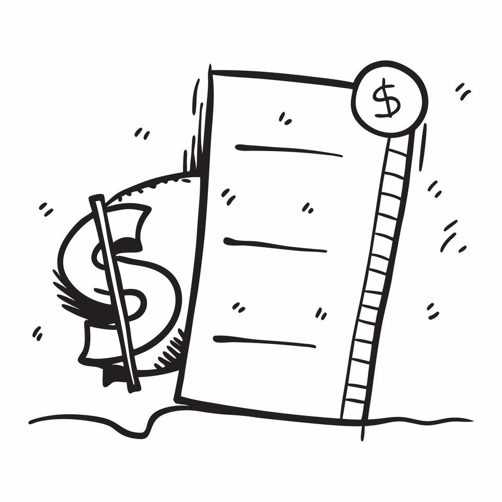 Border frame with ladder and dollar sign for Investment concept as A border frame design featuring a ladder and a dollar sign representing business investment The design includes Cleans vector