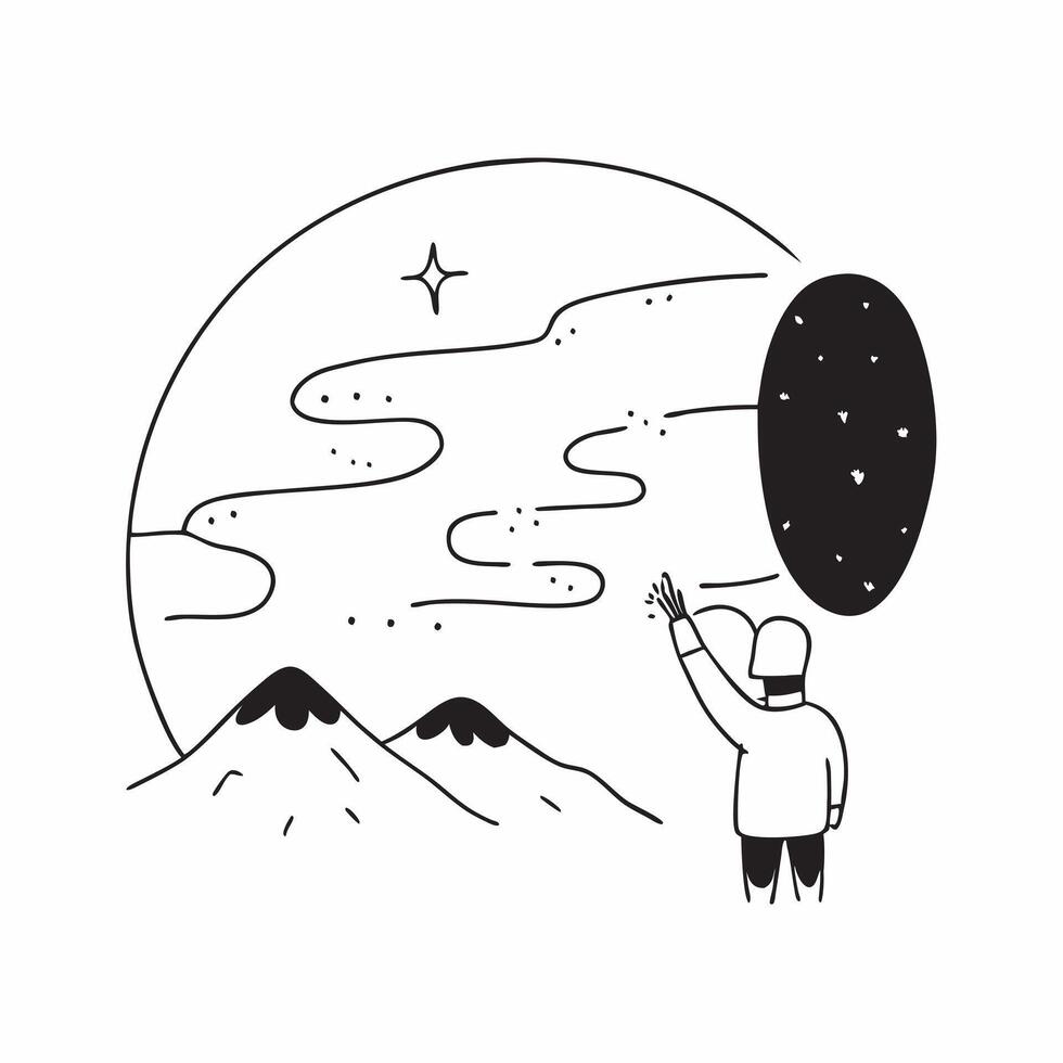 Camper Watching Glossy Aurora Borealis concept as A camper standing in awe as they watch the glossy Aurora Borealis illuminate the night sky The scene is magical and surreal perfe Cleans Set 3 vector