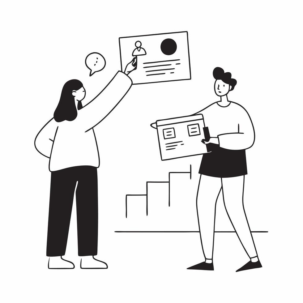 Candid moment of a HR manager onboarding a new employee concept as A candid shot of an HR manager onboarding a new employee with the camera capturing the welcoming atmosphere and t Cleans vector