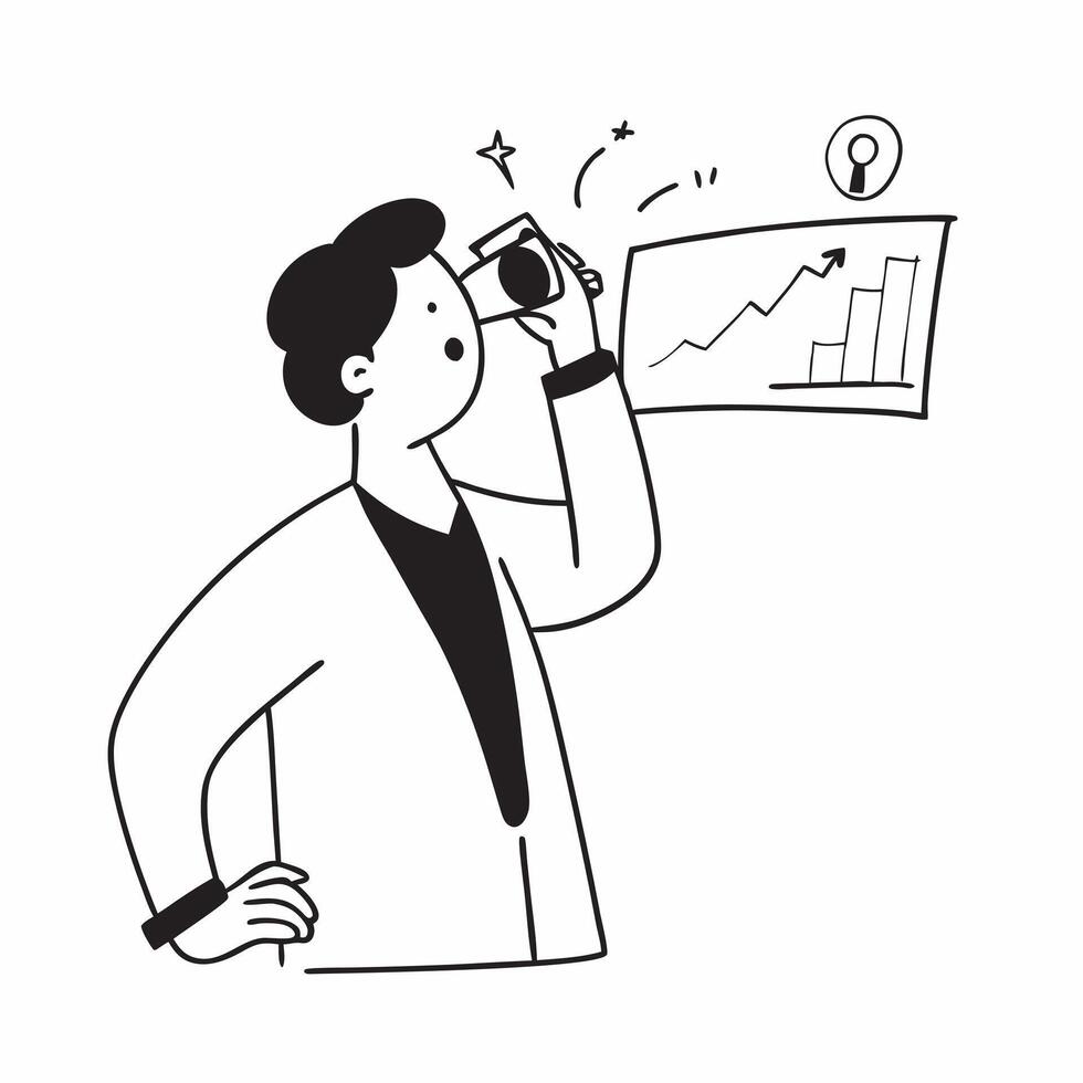 Candid moment of a business owner reviewing expansion plans concept as A candid shot of a business owner reviewing expansion plans with the camera capturing the thoughtful expressi Cleans vector