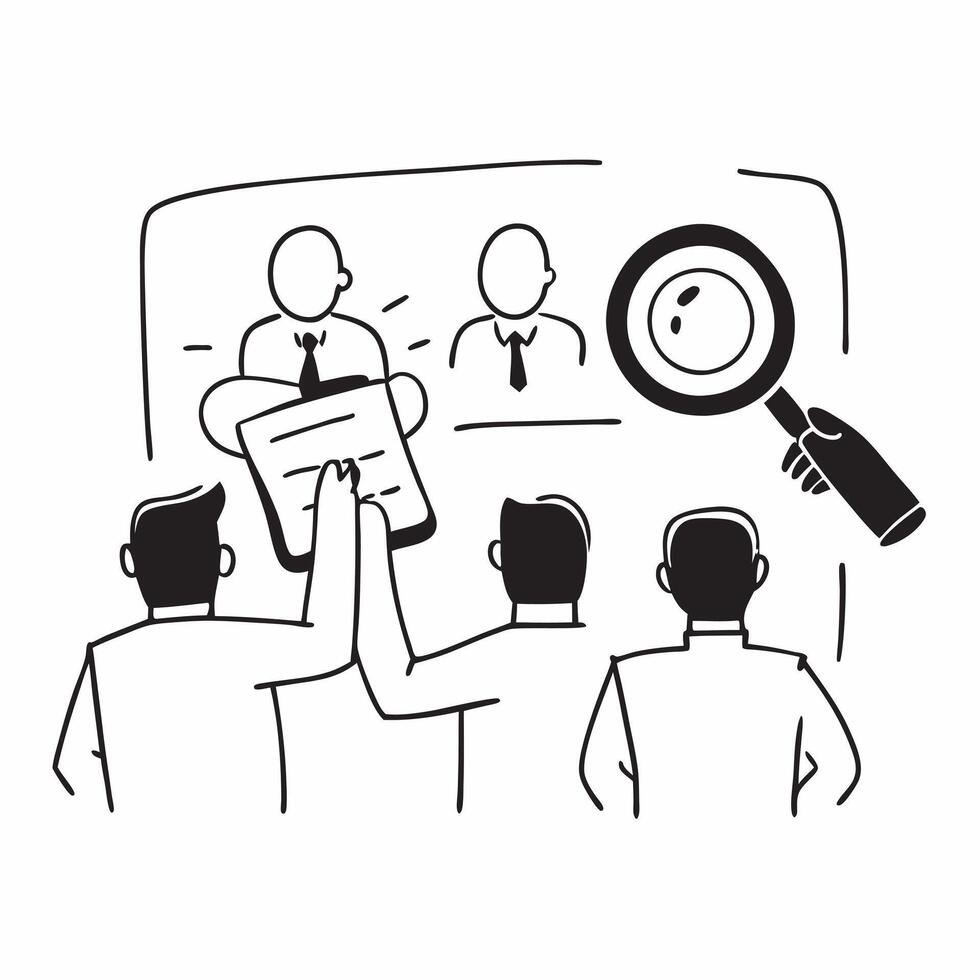 Candid shot of an HR team conducting a recruitment drive concept as A candid shot of an HR team conducting a recruitment drive with the camera focusing on the interactions and the Cleans vector