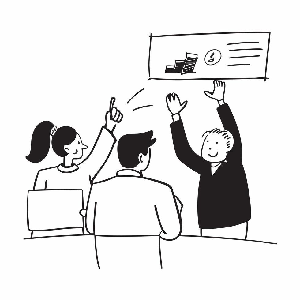 Candid shot of a team leader motivating employees during a project concept as A candid shot of a team leader motivating their employees during a project with the camera capturing t Cleans vector