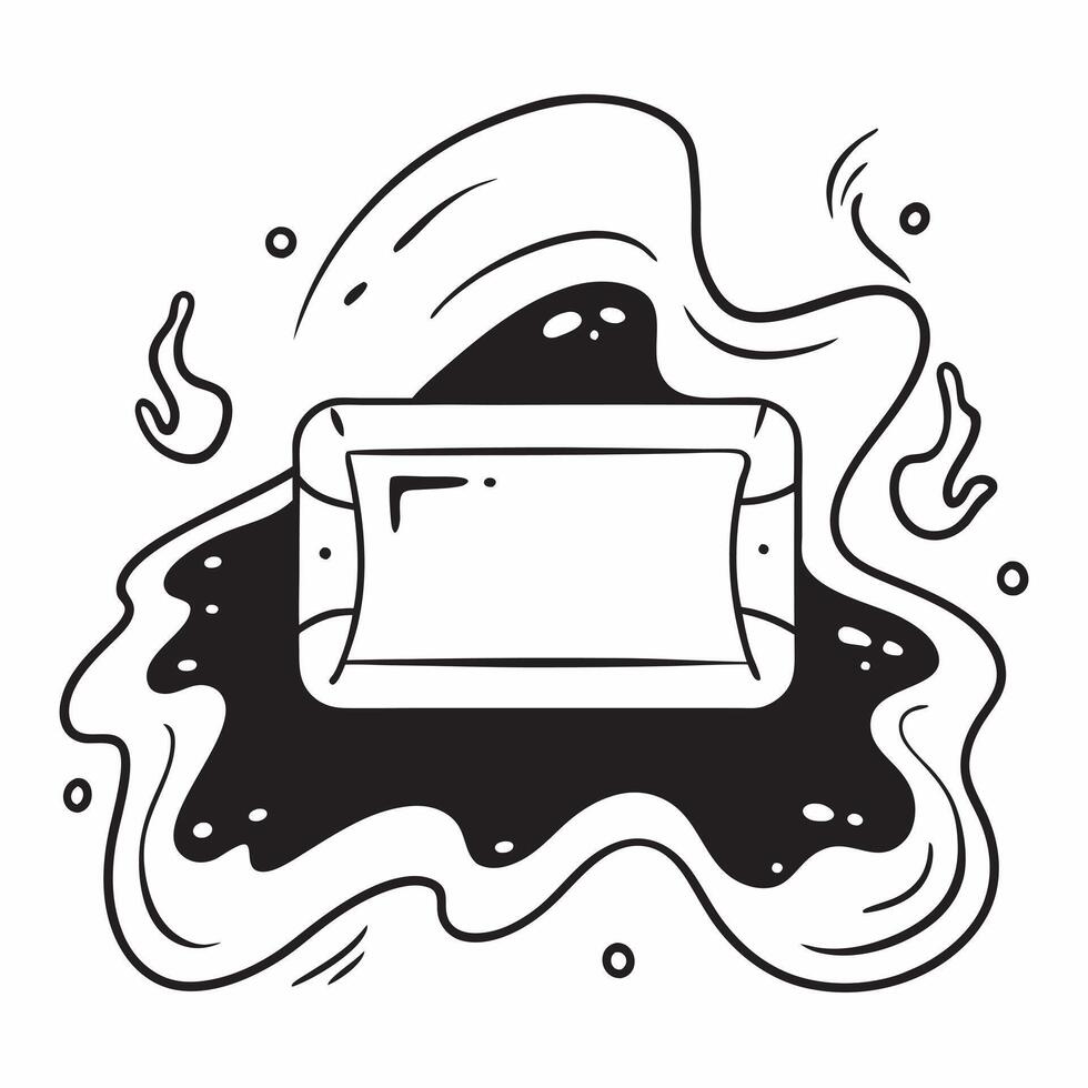 Digital waves border with glowing edges and central copy space concept as A border frame featuring digital waves with glowing edges that frame a central copy space The waves creat Cleans vector