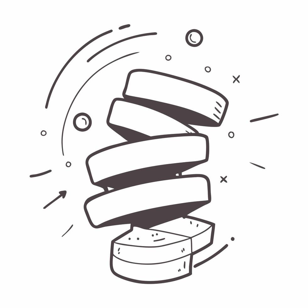 Flat Abstract tech spiral border with central copy space concept as A border frame featuring an abstract tech spiral design that frames a central copy space The spiral symbolizes Cleans vector