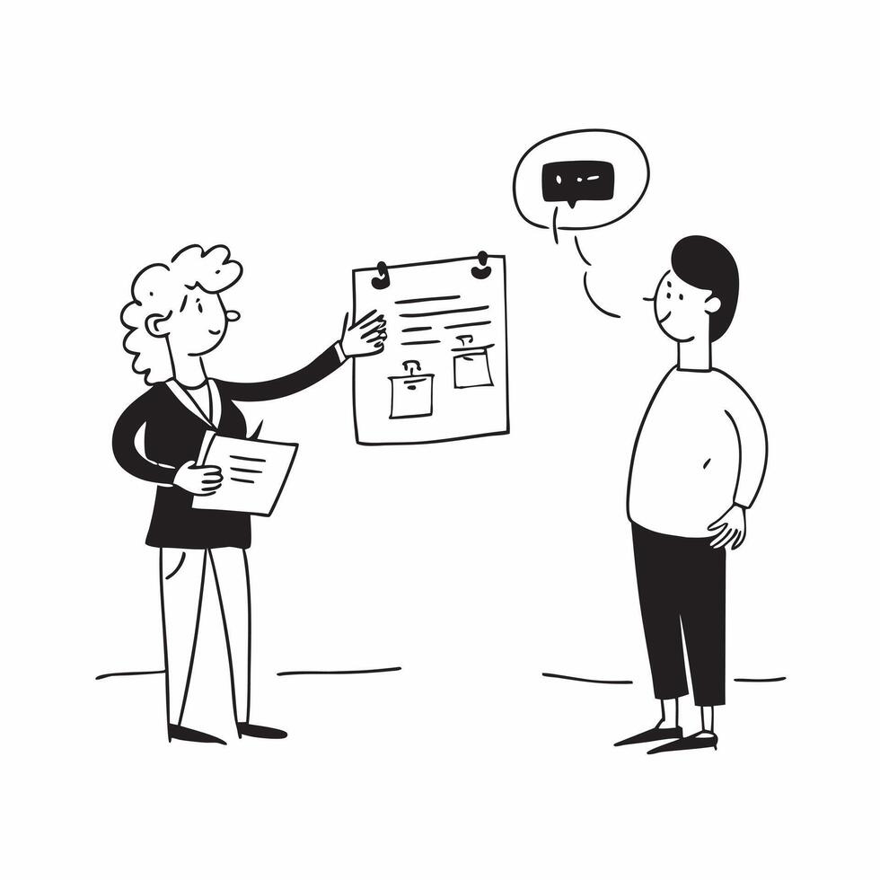 Flat Candid moment of a HR manager onboarding a new employee concept as A candid shot of an HR manager onboarding a new employee with the camera capturing the welcoming atmosphere Cleans vector