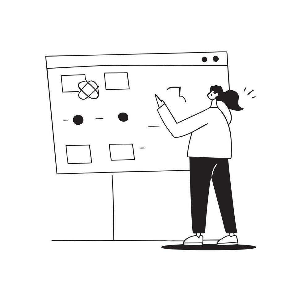 Flat Candid shot of a creative director guiding a design team concept as A candid shot of a creative director guiding a design team through a project with the camera capturing the Cleans Set 2 vector