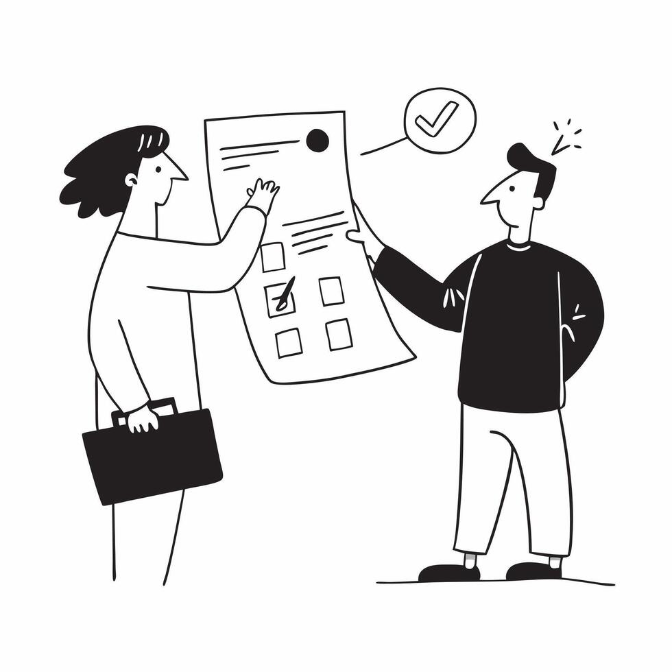 Flat Candid shot of a business consultant reviewing a clients growth plan concept as A candid shot of a business consultant reviewing a growth plan with a client capturing the focu Cleans vector