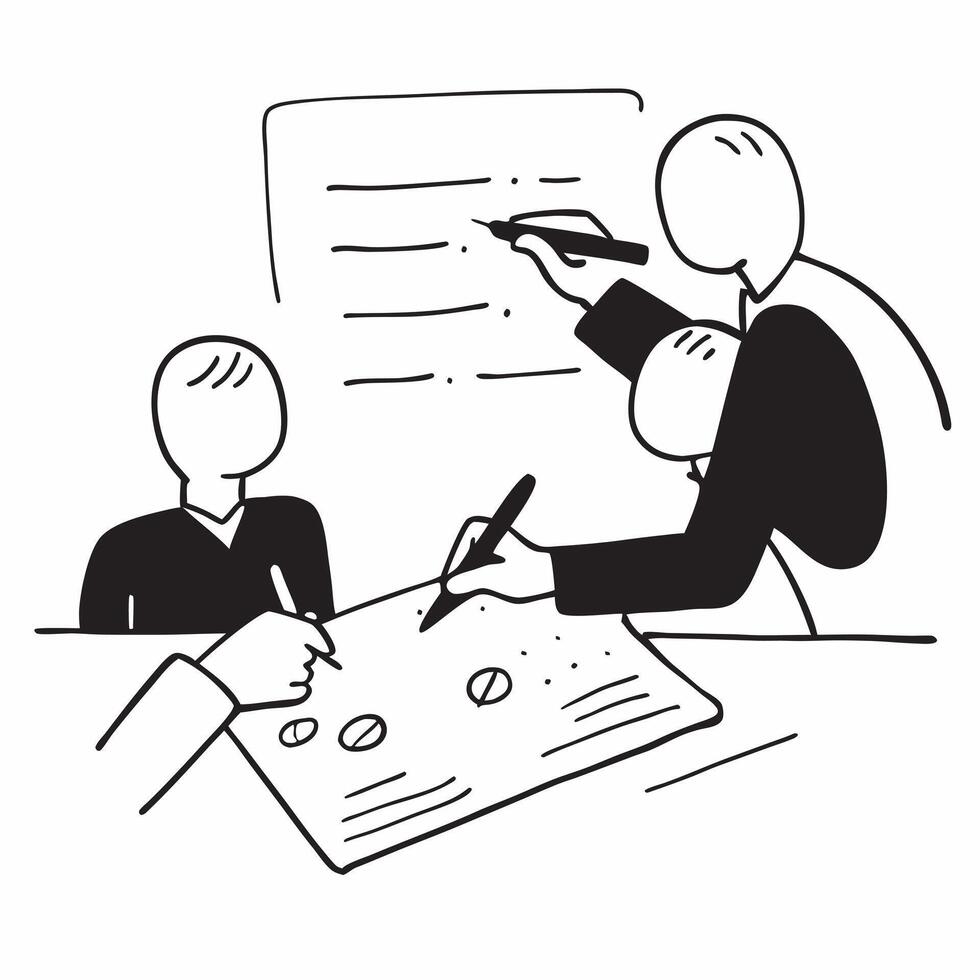 Flat Financial officer writing notes during a financial meeting concept as A candid shot capturing a financial officer writing notes during a financial meeting The camera focuses Cleans vector
