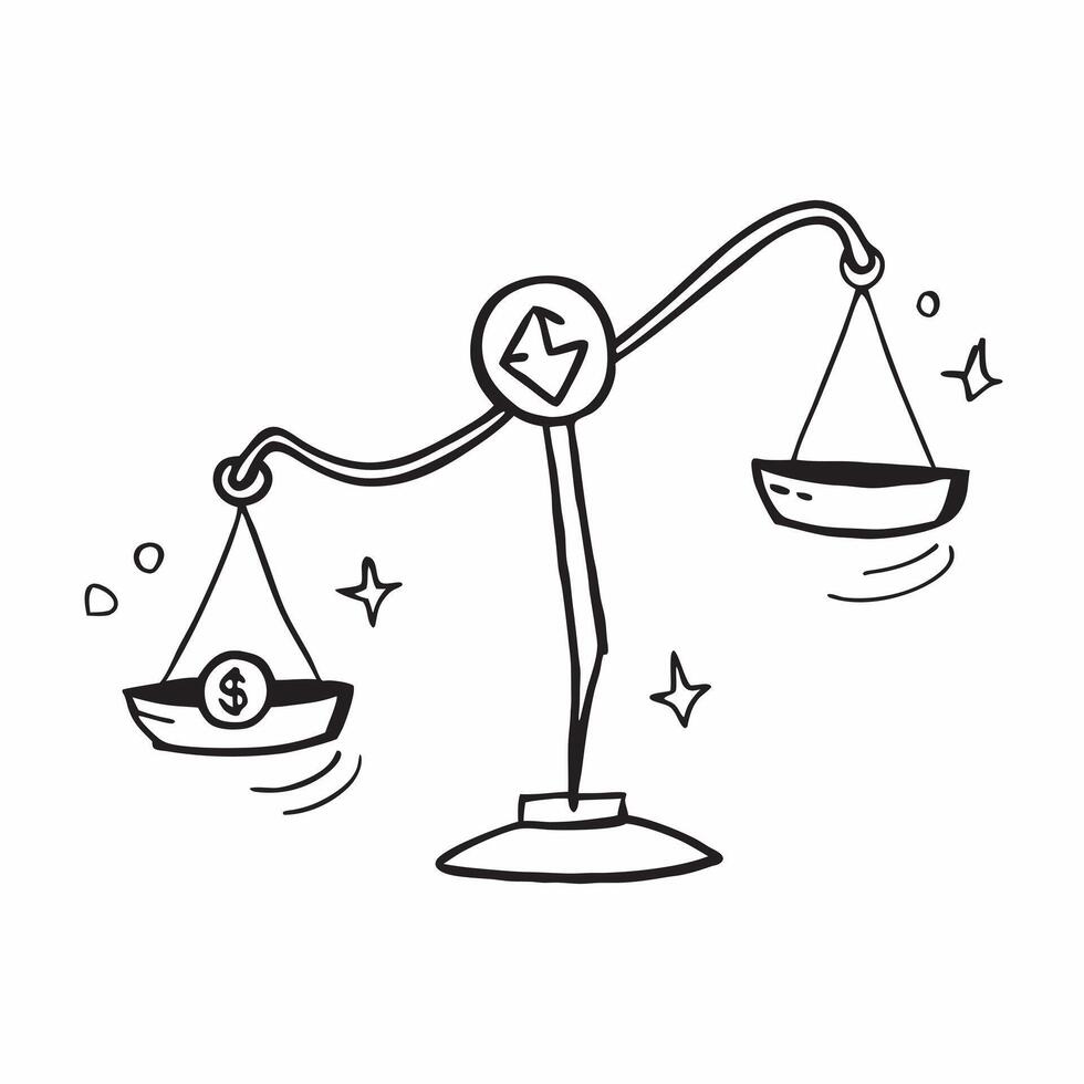 Flat Floating balance scale and dollar sign with Fair Value text concept as A dynamic featuring a floating balance scale and dollar sign with the text Fair Value The design Cleans vector