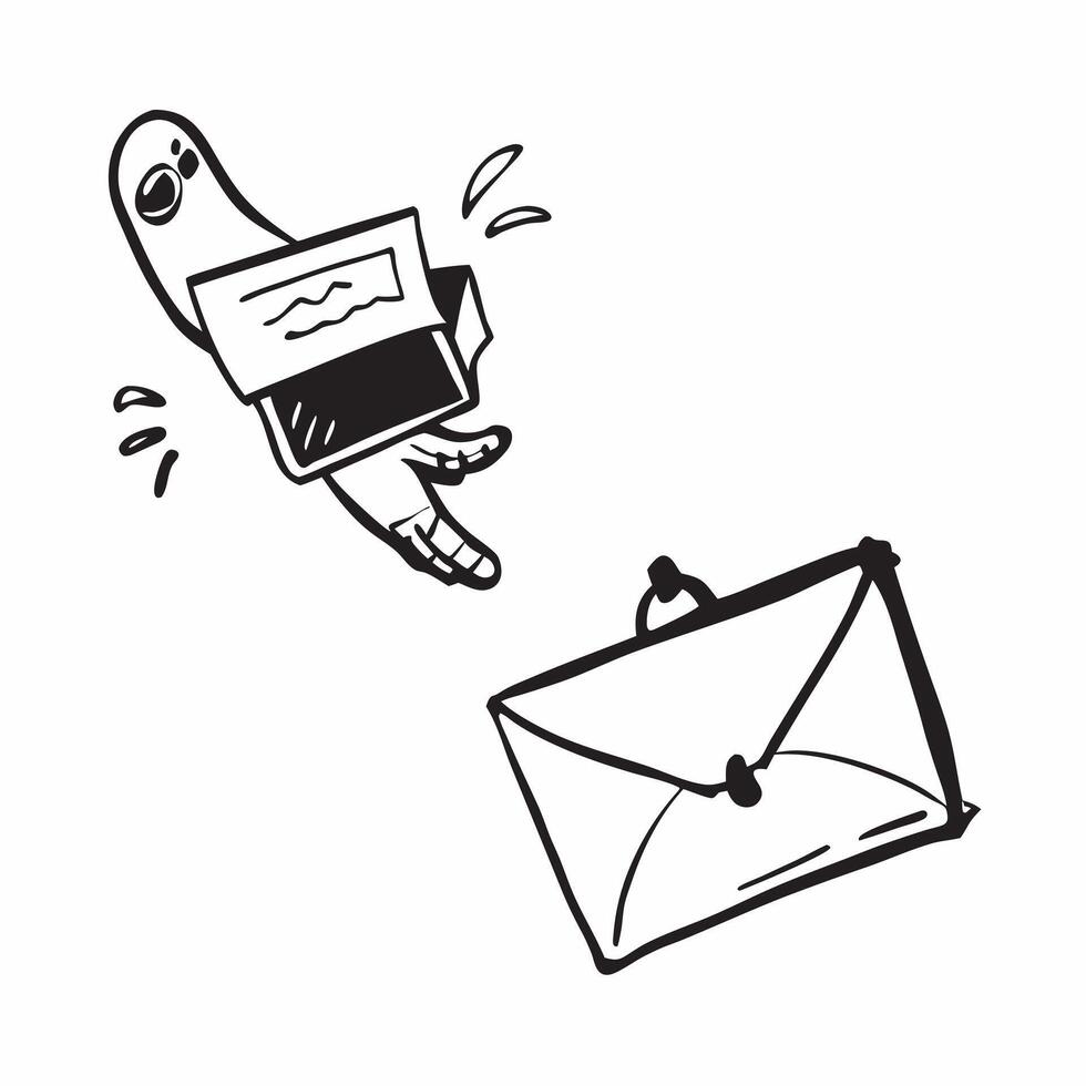 Flat Floating briefcase and envelope with Marketing Campaign text concept as A dynamic illustration of a floating briefcase and envelope with the text Marketing Campaign Th Cleans vector