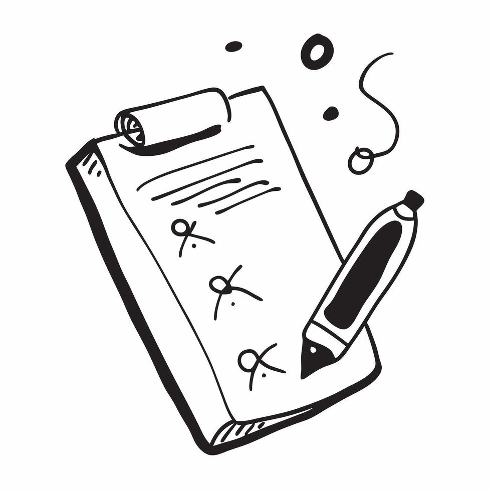 Flat Floating clipboard and pen with Marketing Plan text concept as A sleek illustration of a floating clipboard and pen with the text Marketing Plan The design is isolated Cleans vector